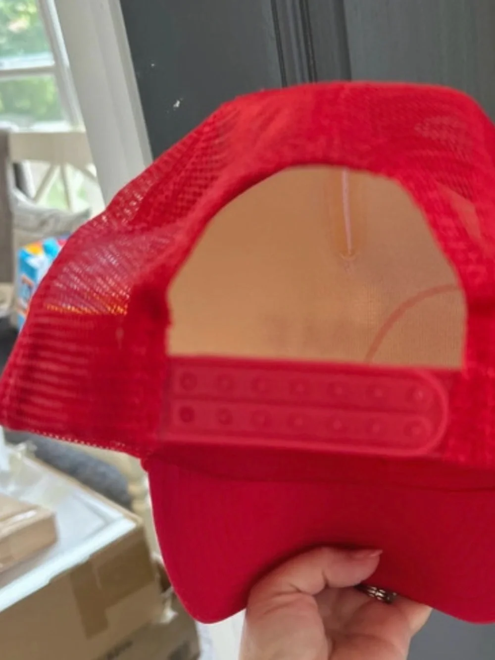 HOME GIRL Red and White Trucker Cap